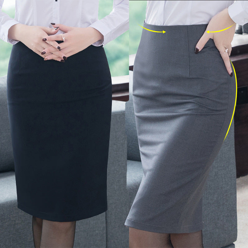 Professional Skirt Women's Summer Skirt Open Skirt Knee Skirt Long Skirt Work Midi Skirt Hip Skirt Knee Skirt