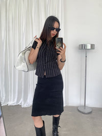 Dorothy South Korea Romantic Vacation Black Mesh Pure Desire Lace Low Waist Midi Fishtail Skirt