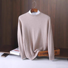 Autumn and Winter New Round Neck Knitted Cardigan Women's Loose Large Size Sweater Versatile Jacket Pure Color Bottoming Wool Jacket