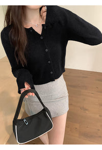 Dopamine Super Nice Long-Sleeved Knitted Cardigan for Women 2025 Summer New Style Petite Anti-Sun Blouse Slim Top