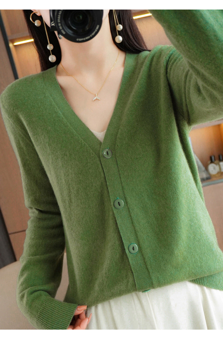 Autumn and Winter Atmosphere Wool Cardigan for Women, Lazy Style Knitted Jacket, Loose Outer Wear, Soft and Gentle, Super Popular on Ins