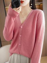 Autumn and Winter Atmosphere Wool Cardigan for Women, Lazy Style Knitted Jacket, Loose Outer Wear, Soft and Gentle, Super Popular on Ins