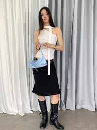 Dorothy South Korea Romantic Vacation Black Mesh Pure Desire Lace Low Waist Midi Fishtail Skirt