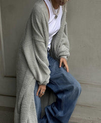 2025 Cross-Border Popular Elegant Soft Knitted Women's Sweater Cardigan Loose Long Casual Versatile
