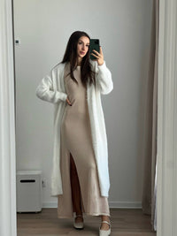 2025 Cross-Border Popular Elegant Soft Knitted Women's Sweater Cardigan Loose Long Casual Versatile