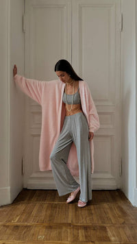 2025 Cross-Border Popular Elegant Soft Knitted Women's Sweater Cardigan Loose Long Casual Versatile