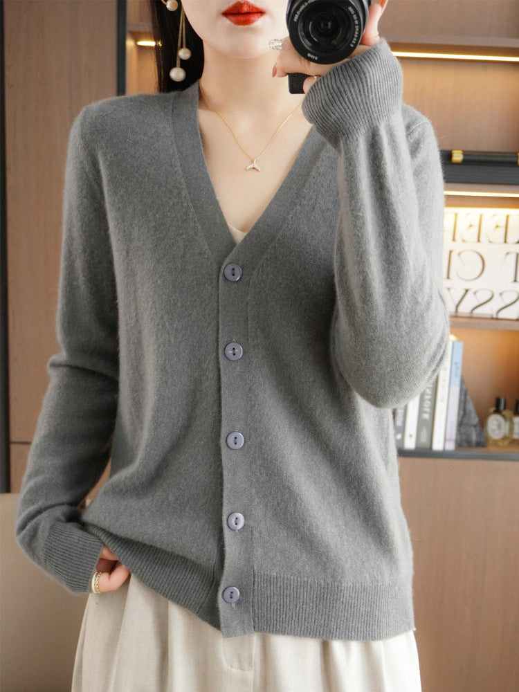 Autumn and Winter Atmosphere Wool Cardigan for Women, Lazy Style Knitted Jacket, Loose Outer Wear, Soft and Gentle, Super Popular on Ins