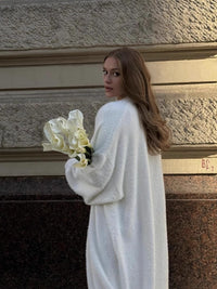 2025 Cross-Border Popular Elegant Soft Knitted Women's Sweater Cardigan Loose Long Casual Versatile