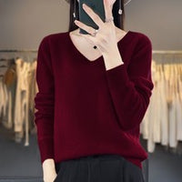 Autumn and Winter New Round Neck Knitted Cardigan Women's Loose Large Size Sweater Versatile Jacket Pure Color Bottoming Wool Jacket