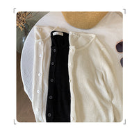 Dopamine Super Nice Long-Sleeved Knitted Cardigan for Women 2025 Summer New Style Petite Anti-Sun Blouse Slim Top