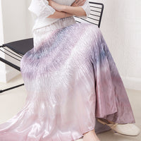Japanese Style Design Niche Skirt Women's 2023 Summer New Pleated Skirt Elegant All-match High Waist Midi Skirt