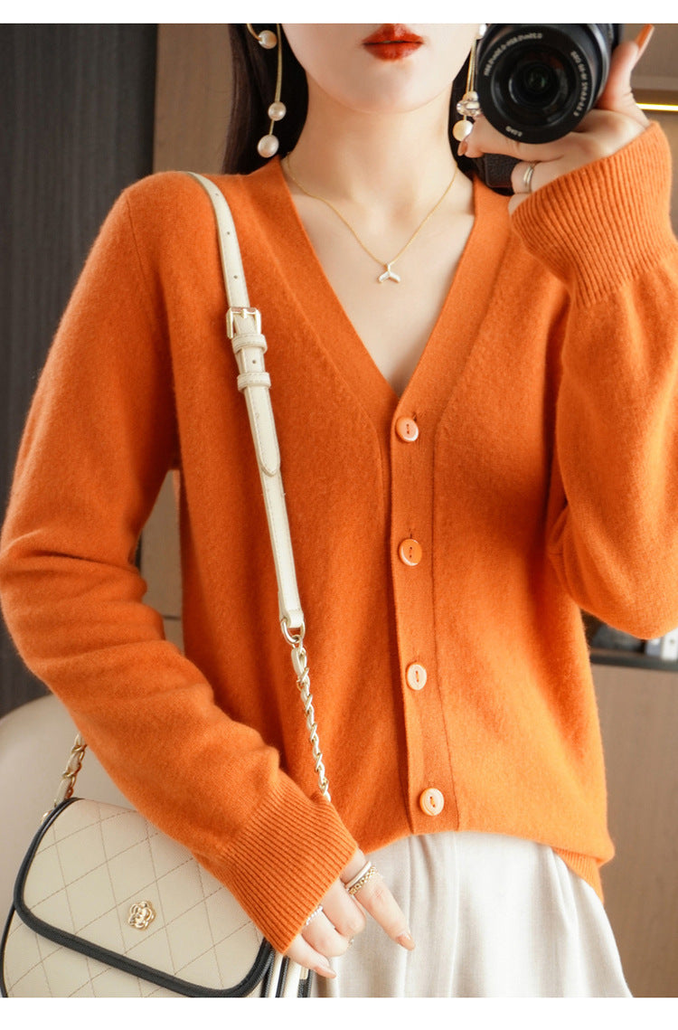 Autumn and Winter Atmosphere Wool Cardigan for Women, Lazy Style Knitted Jacket, Loose Outer Wear, Soft and Gentle, Super Popular on Ins