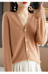 Autumn and Winter Atmosphere Wool Cardigan for Women, Lazy Style Knitted Jacket, Loose Outer Wear, Soft and Gentle, Super Popular on Ins