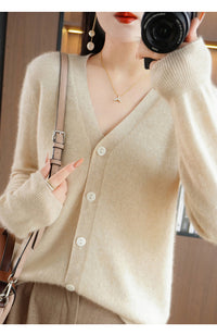Autumn and Winter Atmosphere Wool Cardigan for Women, Lazy Style Knitted Jacket, Loose Outer Wear, Soft and Gentle, Super Popular on Ins