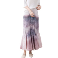 Japanese Style Design Niche Skirt Women's 2023 Summer New Pleated Skirt Elegant All-match High Waist Midi Skirt