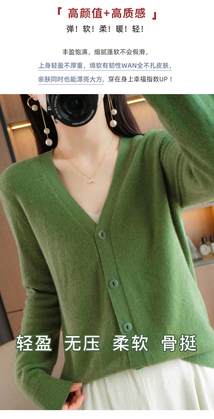 Autumn and Winter Atmosphere Wool Cardigan for Women, Lazy Style Knitted Jacket, Loose Outer Wear, Soft and Gentle, Super Popular on Ins