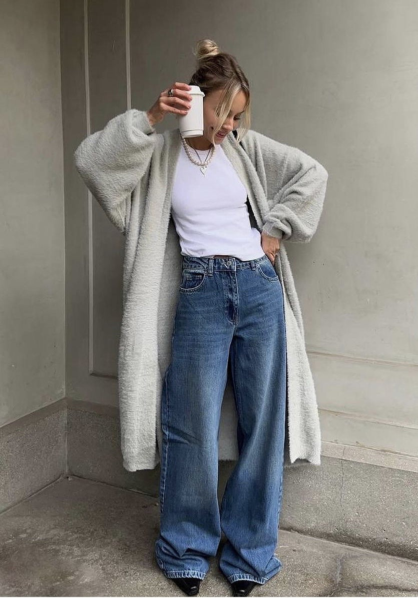 2025 Cross-Border Popular Elegant Soft Knitted Women's Sweater Cardigan Loose Long Casual Versatile