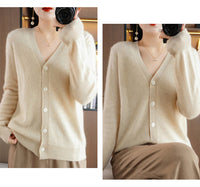 Autumn and Winter Atmosphere Wool Cardigan for Women, Lazy Style Knitted Jacket, Loose Outer Wear, Soft and Gentle, Super Popular on Ins