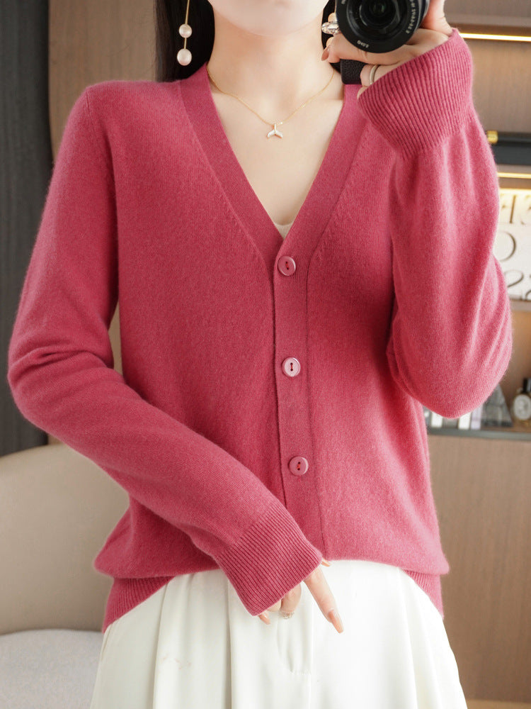 Autumn and Winter Atmosphere Wool Cardigan for Women, Lazy Style Knitted Jacket, Loose Outer Wear, Soft and Gentle, Super Popular on Ins
