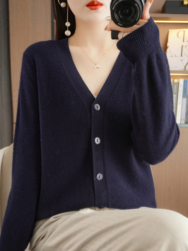 Autumn and Winter Atmosphere Wool Cardigan for Women, Lazy Style Knitted Jacket, Loose Outer Wear, Soft and Gentle, Super Popular on Ins