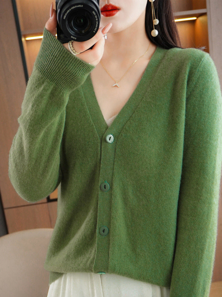 Autumn and Winter Atmosphere Wool Cardigan for Women, Lazy Style Knitted Jacket, Loose Outer Wear, Soft and Gentle, Super Popular on Ins