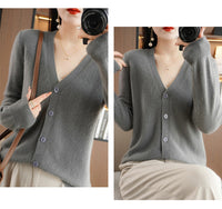 Autumn and Winter Atmosphere Wool Cardigan for Women, Lazy Style Knitted Jacket, Loose Outer Wear, Soft and Gentle, Super Popular on Ins