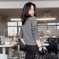 Fashionable All-match Autumn New Single-breasted Casual Cardigan Women's Loose Slimming Long-sleeved Knitted Jacket