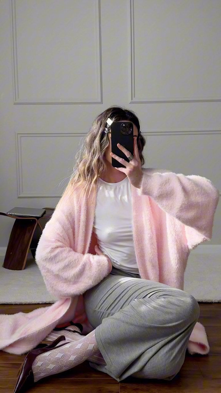 2025 Cross-Border Popular Elegant Soft Knitted Women's Sweater Cardigan Loose Long Casual Versatile