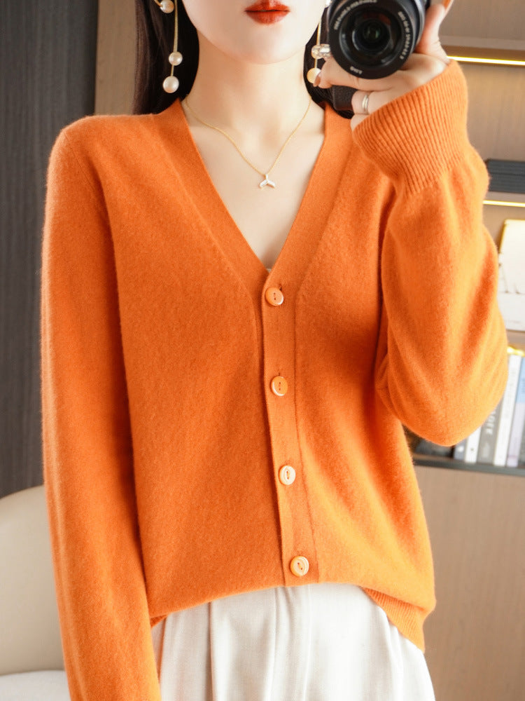 Autumn and Winter Atmosphere Wool Cardigan for Women, Lazy Style Knitted Jacket, Loose Outer Wear, Soft and Gentle, Super Popular on Ins