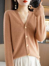 Autumn and Winter Atmosphere Wool Cardigan for Women, Lazy Style Knitted Jacket, Loose Outer Wear, Soft and Gentle, Super Popular on Ins