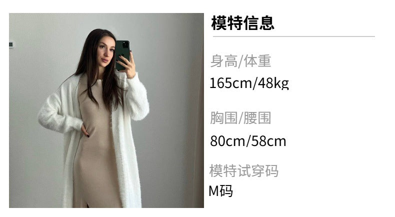 2025 Cross-Border Popular Elegant Soft Knitted Women's Sweater Cardigan Loose Long Casual Versatile