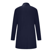 Cross-Border European and American Women's Clothing 2026 Amazon Hot-Selling Women's Knitted Solid Color Long-Sleeve Cardigan Top with Pockets in Stock