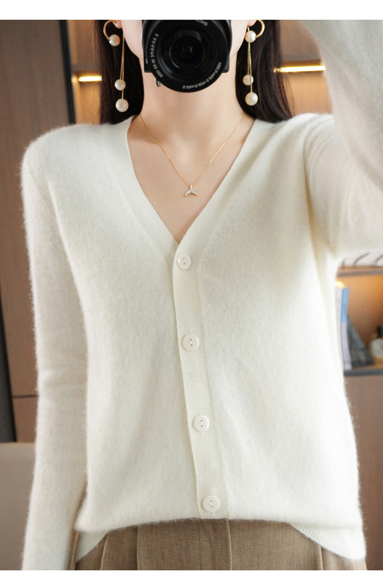 Autumn and Winter Atmosphere Wool Cardigan for Women, Lazy Style Knitted Jacket, Loose Outer Wear, Soft and Gentle, Super Popular on Ins