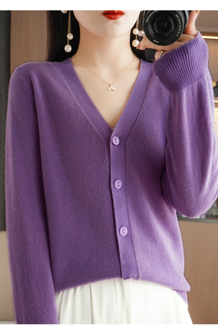Autumn and Winter Atmosphere Wool Cardigan for Women, Lazy Style Knitted Jacket, Loose Outer Wear, Soft and Gentle, Super Popular on Ins