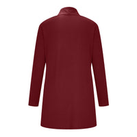 Cross-Border European and American Women's Clothing 2026 Amazon Hot-Selling Women's Knitted Solid Color Long-Sleeve Cardigan Top with Pockets in Stock