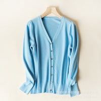 2023 Spring and Autumn New Women's Korean Style Short Fashion Knitted Cardigan Sweater Women's Solid Color Easiest for Match Temperament Jacket