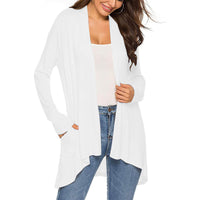 Cross-Border European and American Women's Clothing 2026 Amazon Hot-Selling Women's Knitted Solid Color Long-Sleeve Cardigan Top with Pockets in Stock