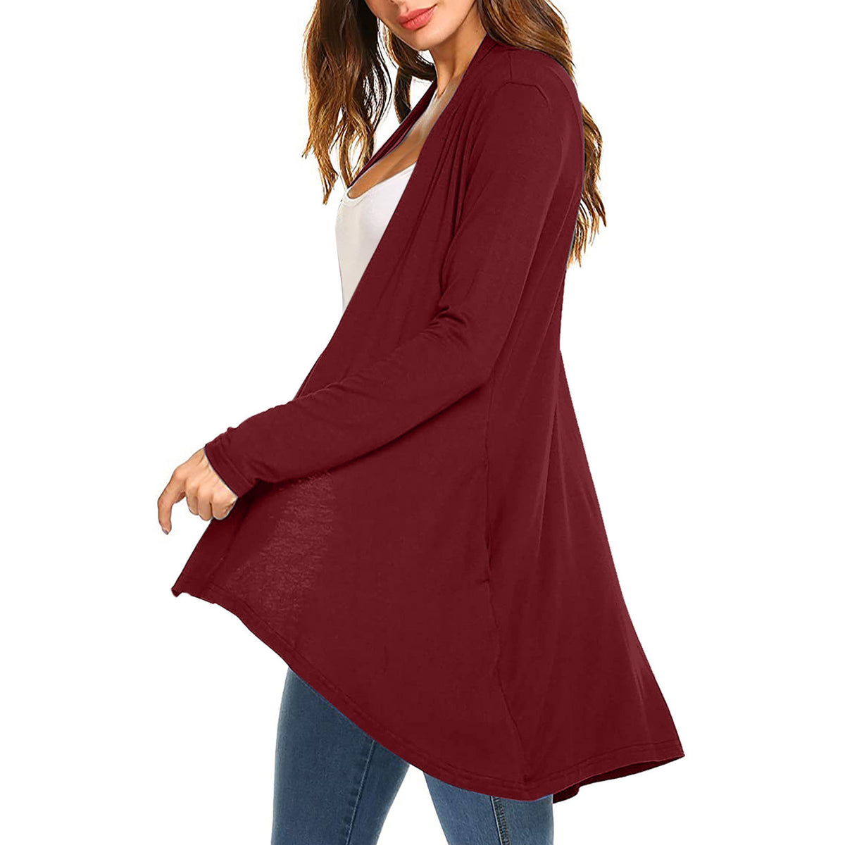 Cross-Border European and American Women's Clothing 2026 Amazon Hot-Selling Women's Knitted Solid Color Long-Sleeve Cardigan Top with Pockets in Stock