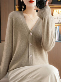 Autumn and Winter Atmosphere Wool Cardigan for Women, Lazy Style Knitted Jacket, Loose Outer Wear, Soft and Gentle, Super Popular on Ins