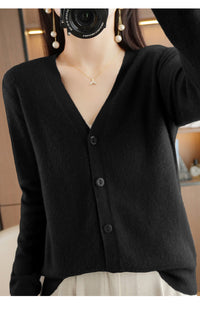 Autumn and Winter Atmosphere Wool Cardigan for Women, Lazy Style Knitted Jacket, Loose Outer Wear, Soft and Gentle, Super Popular on Ins