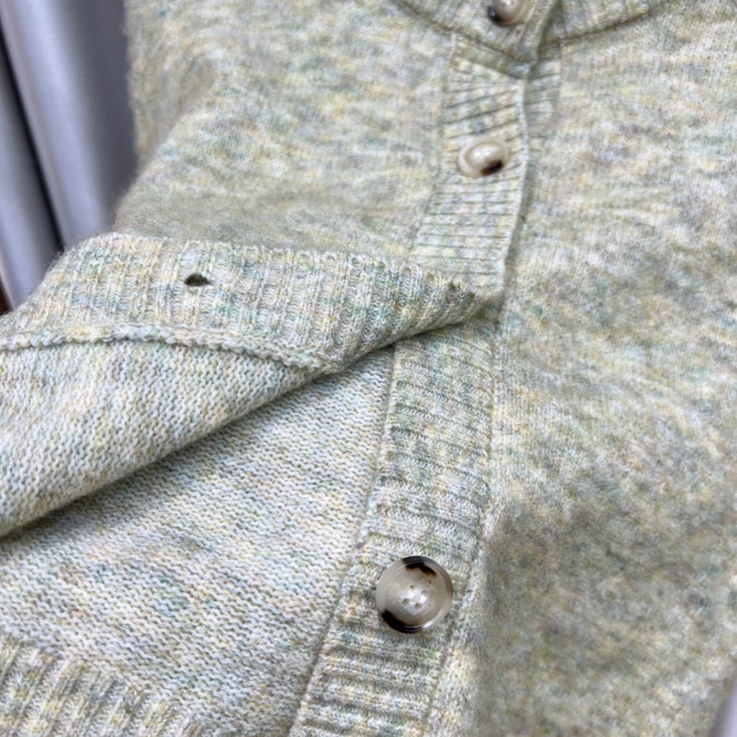 Floral Yarn Round Neck Cardigan Single-Breasted Mohair Soft Waxy Knitted Cardigan for Women Casual Versatile Fashion Versatile