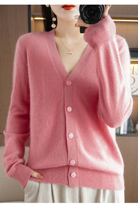Autumn and Winter Atmosphere Wool Cardigan for Women, Lazy Style Knitted Jacket, Loose Outer Wear, Soft and Gentle, Super Popular on Ins