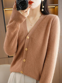 Autumn and Winter Atmosphere Wool Cardigan for Women, Lazy Style Knitted Jacket, Loose Outer Wear, Soft and Gentle, Super Popular on Ins